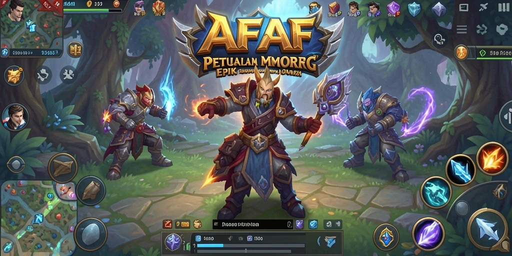Tangkapan layar AFAF menampilkan aksi intens dalam pertempuran MMORPG.