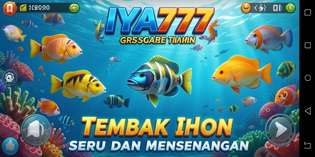 Tampilan memukau dari gameplay Tembak Ikan IYA777.