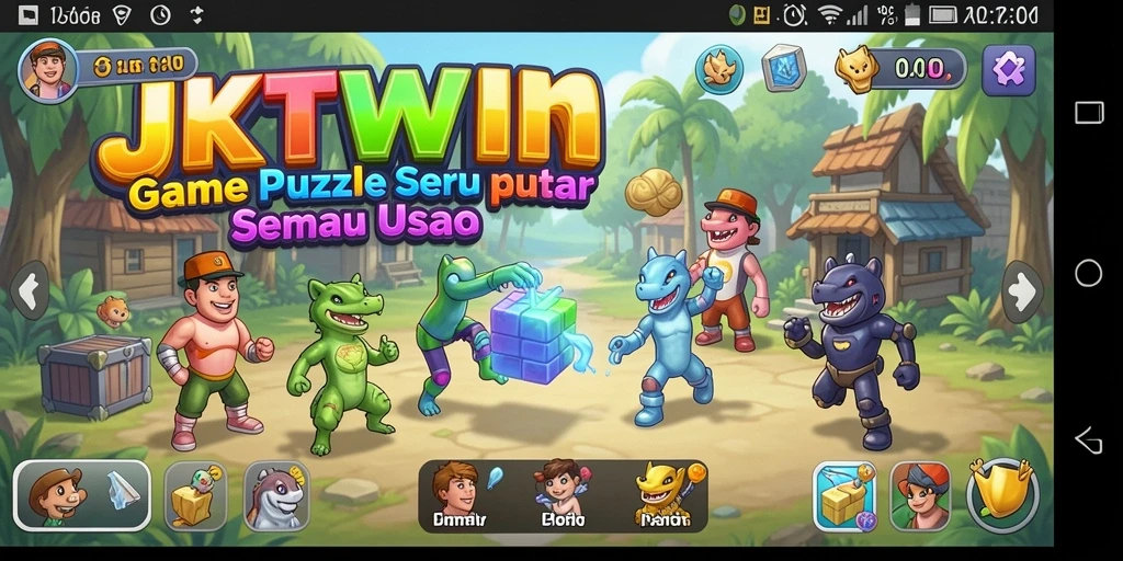 Tampilan main game Puzzle JKTWIN yang menarik dan penuh tantangan.