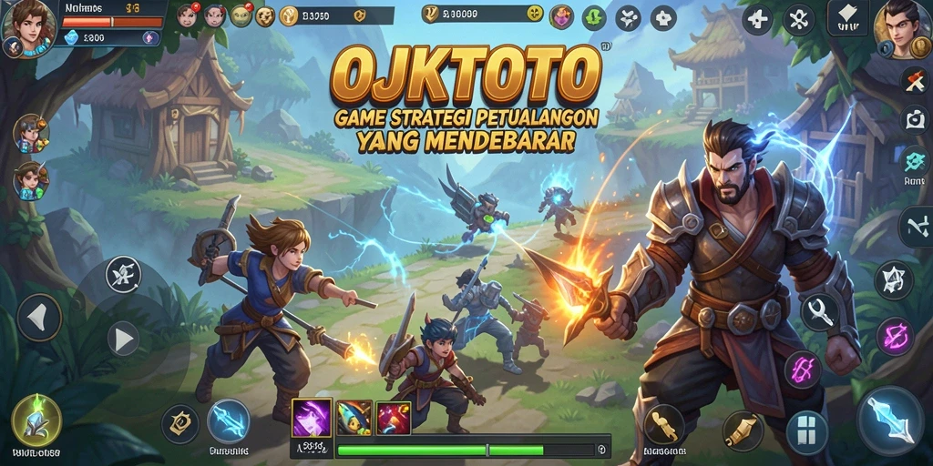 Tampilan gameplay menegangkan OJKTOTO saat membangun strategi.